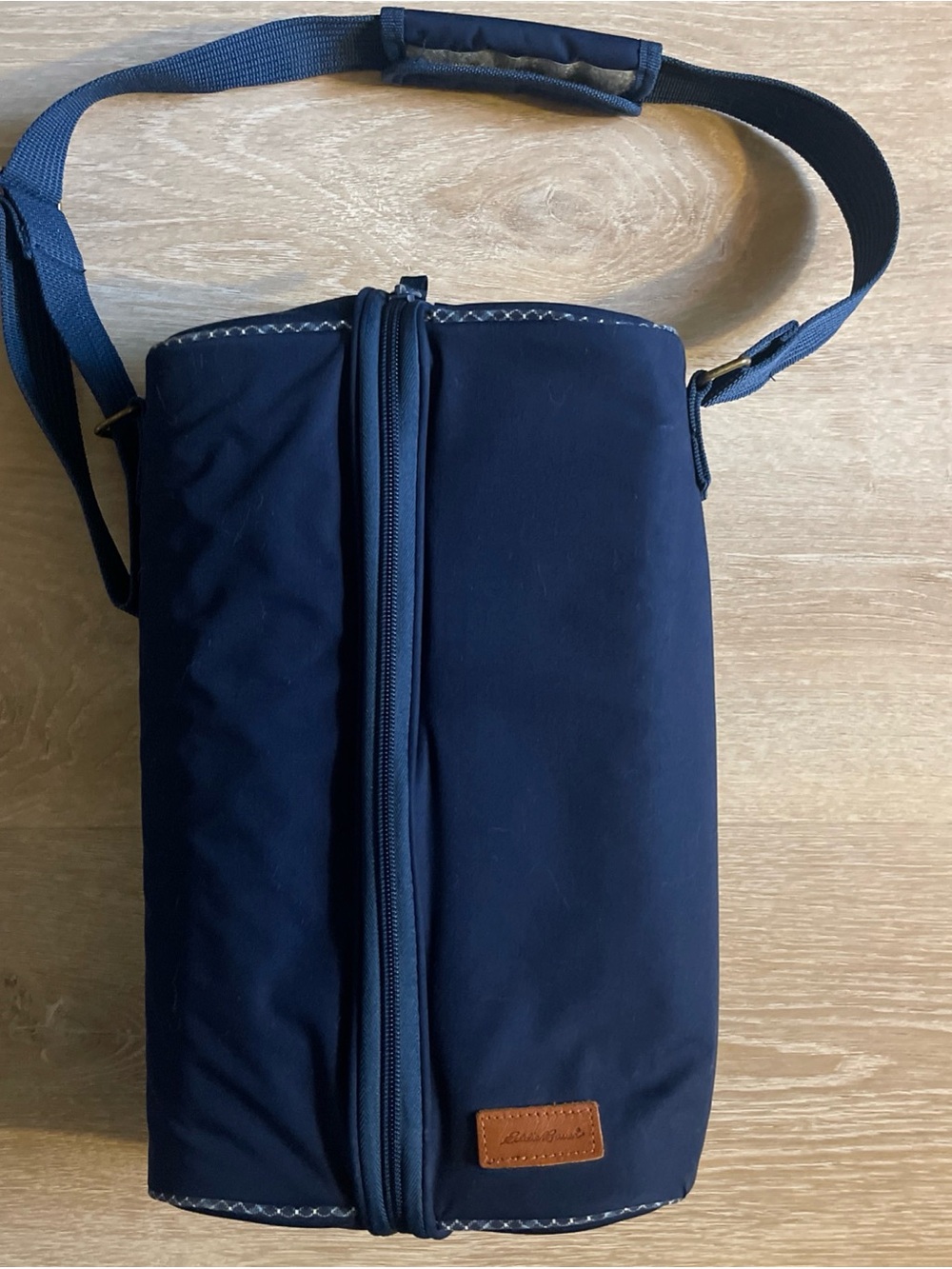 Vintage EDDIE BAUER Insulated Wine Bag Carrier Picnic Set - Picture 7 of 9